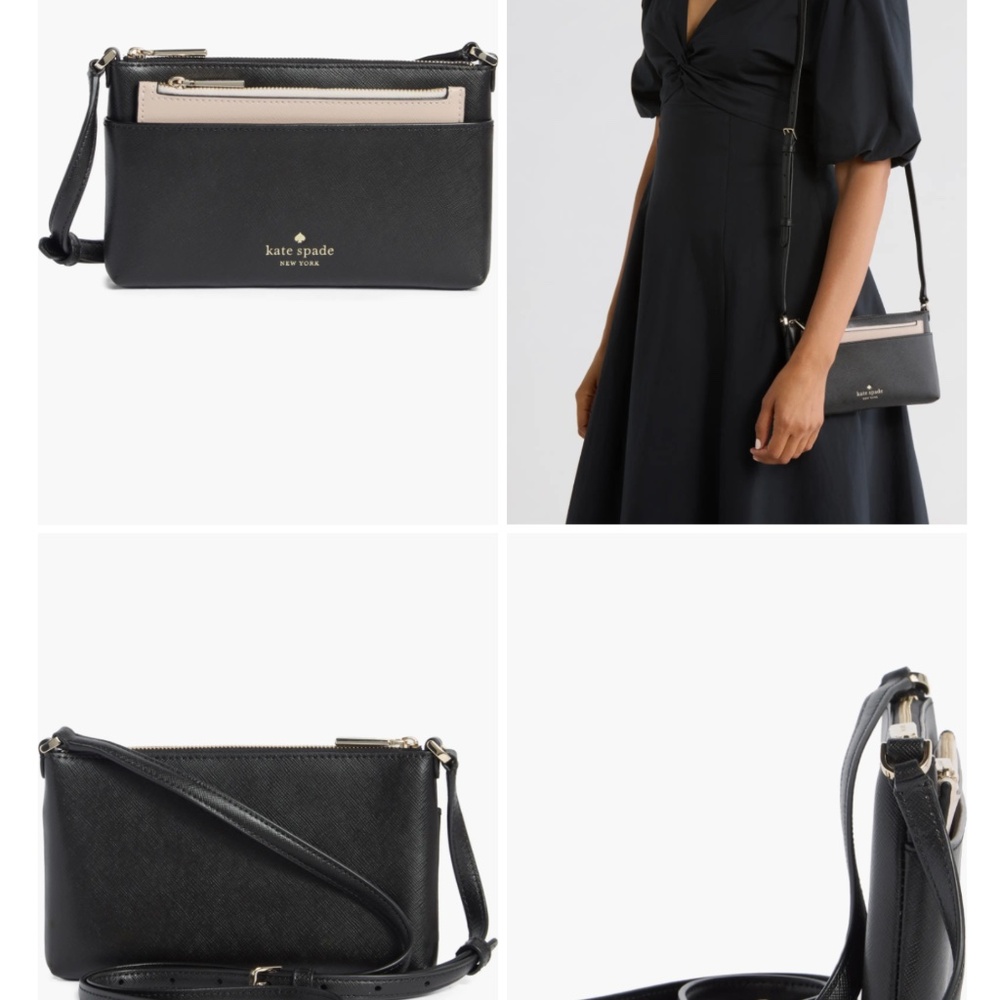 Kate Spade New York textured leather crossbody bag with removable pouch - Picture 7 of 7